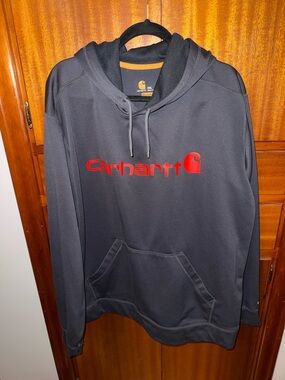 Carhartt Black Pullover with Gold Logo and Trim